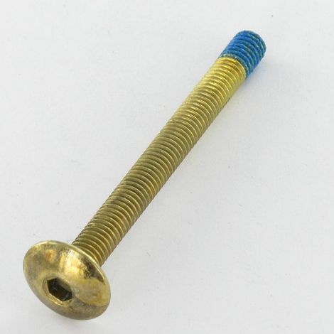 Vis Poelier M6X65 Clé de 4 HC4 Acier laitonne Frein filet-100 pièces