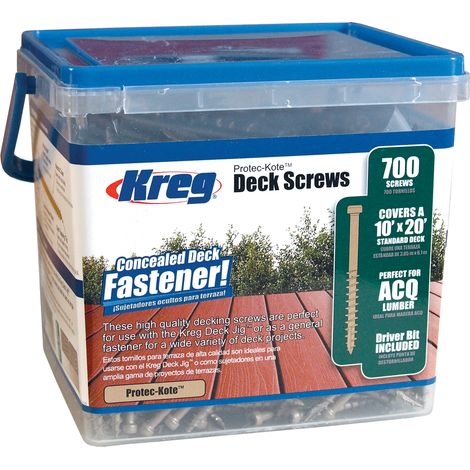 Kreg® SDK-C2W-700 Tornillos para cubiertas de 51 mm Protec-Kote™ (700 uds.)