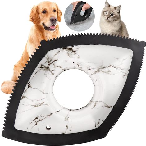 Brosse Anti Poil pour Animaux de Compagnie – Peigne Attrape Poils pour Chiens et Chats – Enlève & Ramasse Les Poils Facilement – Vêtements, Tapis, Canapé, Voiture, Tissus (Marbrure) (1/5)
