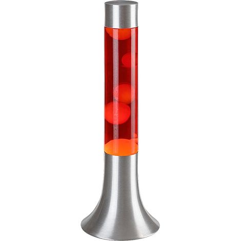 Lampe lave déco Rabalux Poppilol LED 25W rouge argent (1/5)