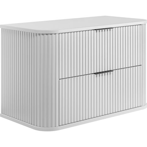 Mobile da bagno, Bianco, maniglia nera, 80,4 x 51,7 x 41,5 cm (1/5)