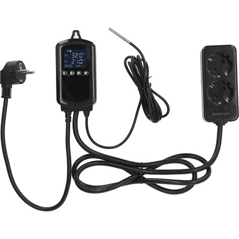 Thermostat numérique ‑50 à 99℃ régulateur de température pour tapis chauffant lampe prise UE 230V 16A 3680W (1/5)