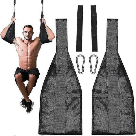 Sangles abdominales, sangles de suspension pour fitness, support de bras réglable, sangles rembourrées pour relevés de genoux, équipement de gym (1/5)