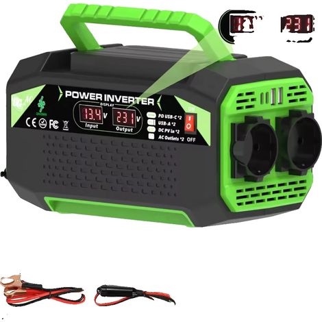 Onduleur, ports USB et Type-C, fonctionnalités de protection multiples, 500W (1/2)