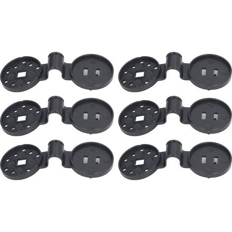50 pinces de fixation rondes en plastique anti-oiseaux pour toile d'ombrage de serre ou de jardin. (1/5)