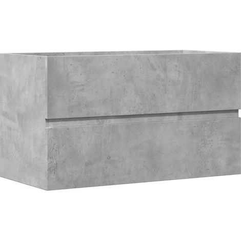 Armario de baño moderno de pared 80 x 38,5 x 45 cm madera de ingeniería gris hormigón 020050818 (1/5)