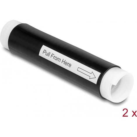 Delock Tubo retrÃ¡ctil en frÃ­o 25 mm x 130 mm 2 unidades negro