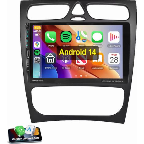 Pour Mercedes Benz C-Klasse W203 C 180 C 220 Android 14 Autoradio GPS WiFi 2+32G