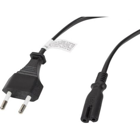 Cavo di alimentazione Lanberg CEE 7/16 - IEC 320 C7 euro (radio) 3 m nero (1/2)