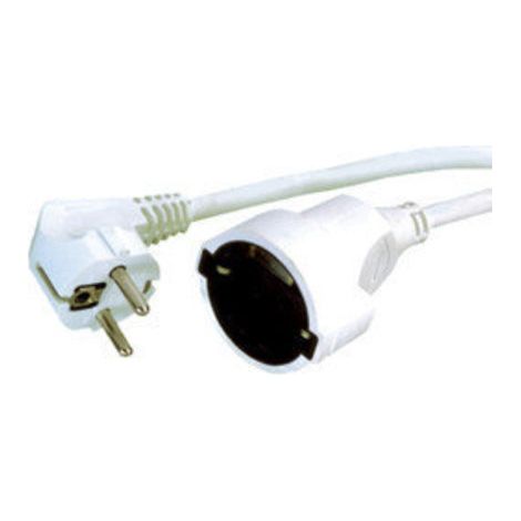 Cavo di prolunga H05VVV-F 3x1,5mm 5 metri Electro Dh 36.762/5/B, colore blanco