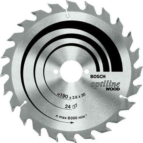 Bosch Optiline Wood 160x2.6x20/16D: 36WZ, 160 x 2.6/1.6 x 36 mm, 36 Denti