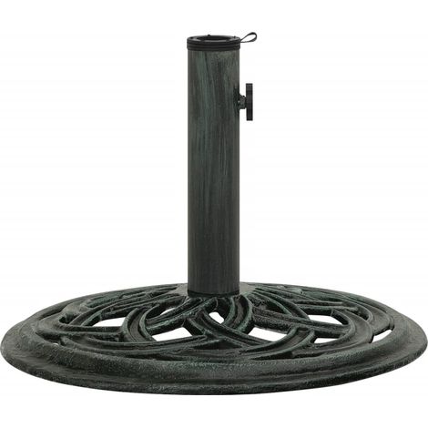 Socle de parasol, Support parasol Robuste de Qualité, Vert 44x44x31 cm Fonte OIB4162E (1/5)