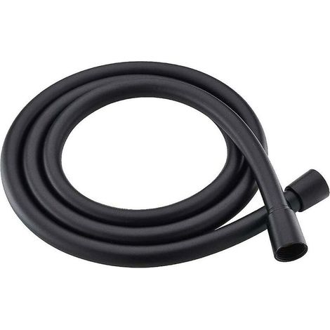 Flexible de douche PVC 1 m noir pour salle de bain (1/5)