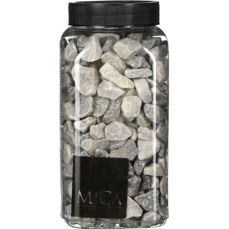 Mica Decorations Dekorative Steine hellgrau 650 ml 1 kg Steine