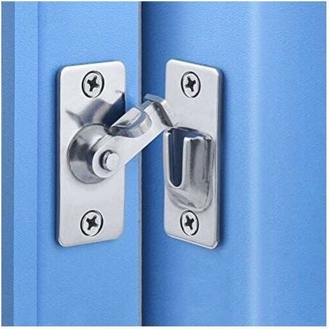 Door Latch, 90 Degree Sliding Door Latch, Stainless Steel, Safety Corner Sliding Door Folding Clasp (1/5)