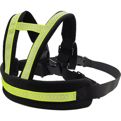 Harnais de sécurité pour vélo enfant avec ceinture de sécurité réglable et bande réfléchissante verte