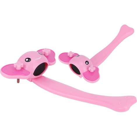 Rallonge de robinet pour enfants, prolongateur de mitigeur lavabo, accessoire d'extension en plastique rose, pour bébés et tout-petits, fixation facile, usage salle de bain et cuisine. (1/5)