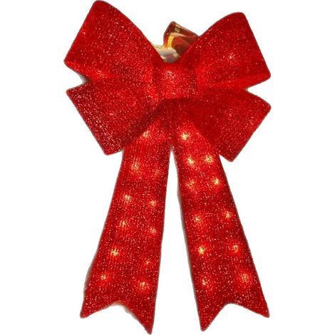 Lote de 2 lazos decorativos de Navidad iluminados, gran lazo decorativo de Navidad iluminado, 66 x 44 cm (1/4)