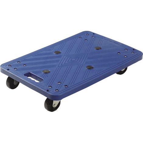 Rs Pro – Plateau roulant en polypropylène 100kg – Dimensions 600mm x 400mm x 110mm – Roues de 80mm pour transport facile