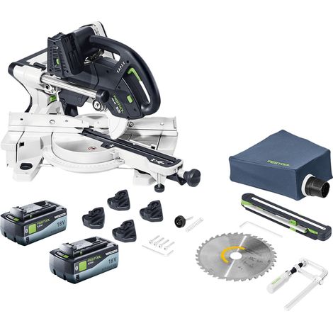 Tronzadora sin cable Festool KAPEX KSC 60 Basic 18 V / 36 V 216 mm sin escobillas + 2x batería 8,0 Ah - sin cargador