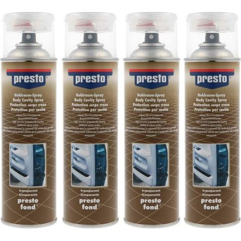 Produit de protection corps creux - Portes, capots de voiture - Presto - 4 x 500ml