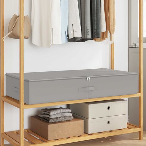 Irovami Boîte de rangement en tissu non tissé 90 x 48 x 15 cm 64,8 L Gris (1/5)