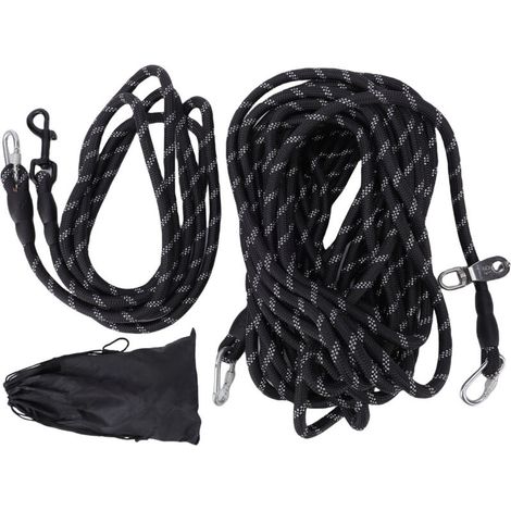 Jeffergarden Système de trolley pour chien - Câble de attache rotatif 360°, réfléchissant, pour jardin/camping (1/5)