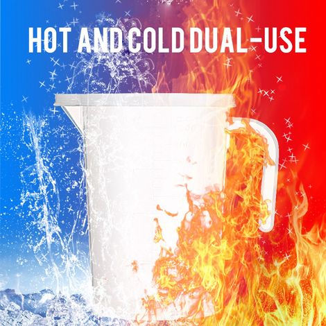 Gobelet Doseur - 1000ml En Pp Transparent Avec Poignée Et Couvercle - Pour Cuisine Et Laboratoire - Lot De 1 (1/5)
