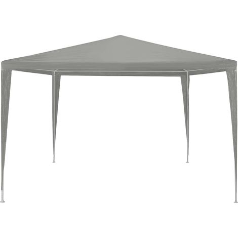 vidaXL Party Tent Light Grey 300 x 300 x 255 cm PE and Steel