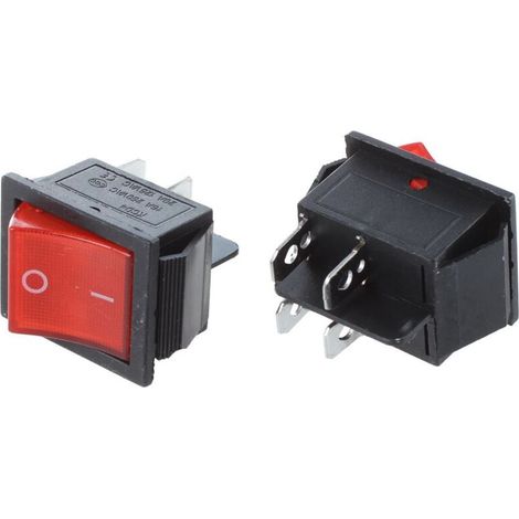 Interruptor basculante de encendido/apagado para embarcaciones, 4 pines, 15A 20A 250V 125V CA, 2 piezas (1/4)