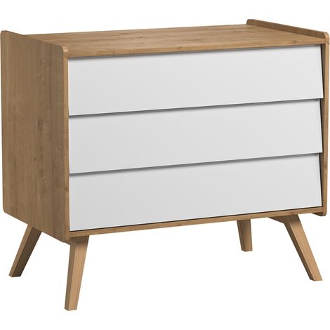 Kommode mit 3 Schubladen Vox Vintage Eiche/Weiß