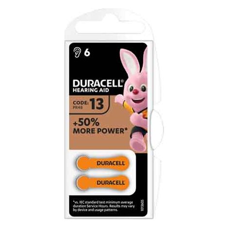 PILA PER APPARECCHI ACUSTICI 'EASY TAB 13' Blister 6 pezzi -