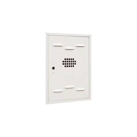 PORTE POUR PROTECTION GAZ PRÉLAQUÉE BLANC Dimensions : 50 x 40 x 2 cm