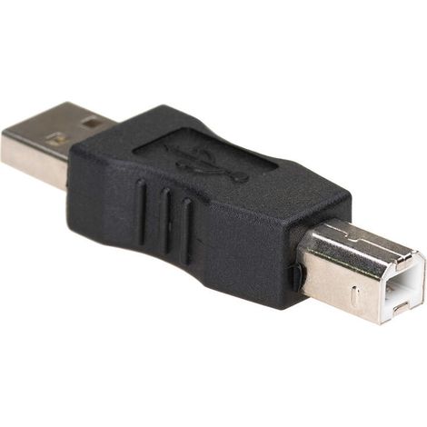 Adaptador de impresora Akyga AK-AD-29 USB A - USB B 2.0 con cuerpo cilíndrico (macho/macho) (1/2)