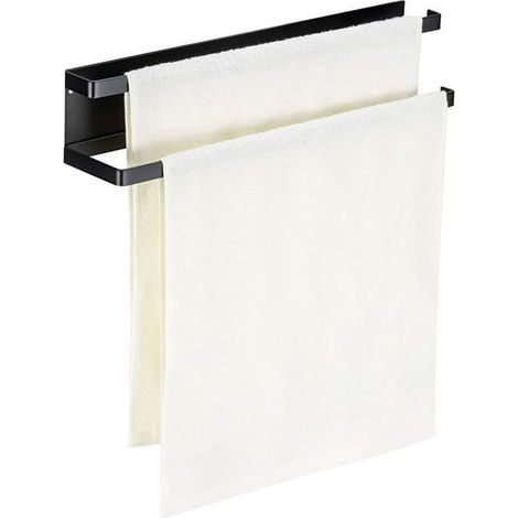 [JAMAIS UTILISÉ]Porte-Serviettes en Acier Inoxydable, Porte Serviette d'invités Auto-adhésif sans perçage, Porte-Serviettes de Bain adhésif avec Crochets pour Salle de Bain (40 cm, brossé） (1/5)