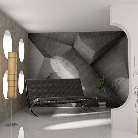 Papier Peint "Béton Illusion D'optique II" 450x270cm (1/2)