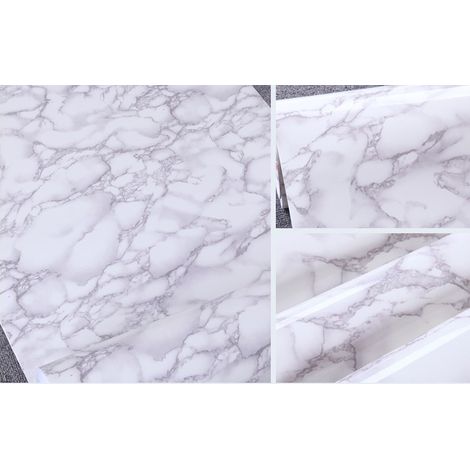 Papier Adhesif pour Meuble Marbre 61cm x 100cm Papier Peint Adhesif Mural Chambre Rouleau Adhesif Decoratif Rouleau Papier Peint Cuisine Salle de Bain (1/5)