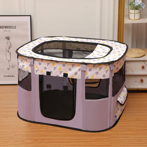 Tente De Jeu Pliable - 70 X 55 X 40 Cm - Pour Chiens Chats Lapins - Usage Interieur Et Exterieur - 1 Piece (1/4)