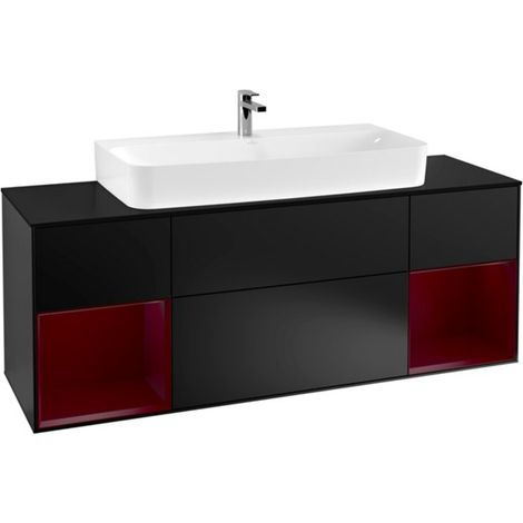 V&B Waschtischunterschrank Wandbeleuchtung Finion 160cm, Pl b m, Reg Peo m Lac, bla m Lac (1/2)