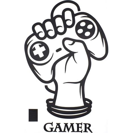 Stickers muraux pour gamers, papier peint gaming en PVC, créatifs, imperméables et amovibles, décorations murales pour chambre de garçon, salon ou chambre à coucher (HIASDFLS). (1/5)
