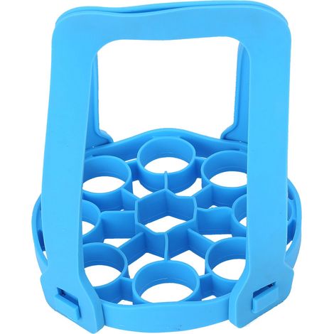 Support de cuisson vapeur en silicone 9 trous pour œufs, résistant à la chaleur et anti-brûlure, adapté aux autocuiseurs (Bleu) (1/5)