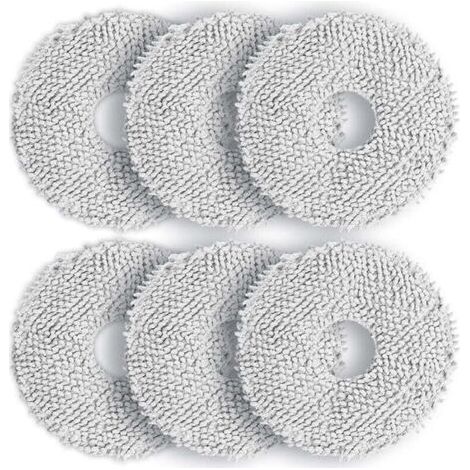 Chiffon pour Ecovacs T30 PRO OMNI, 6 Pièces Chiffons Mop de Remplacement Lavables pour DEEBOT T30 OMNI T30S T30S PRO T30S COMBO T3 (1/4)
