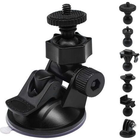 ALLIANDISSupport de caméra à ventouse S30 avec 10 joints pour Rexing, Z-Edge, Old Shark, KDLINKS, Falcon Zero, Transcend, Vantrue, GoPro Hero et la plupart des caméras GPS DVR (1/5)