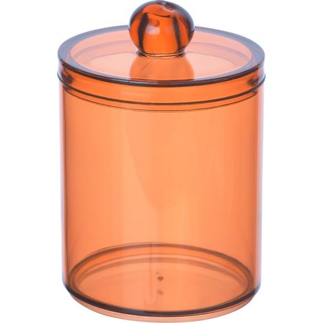 Boîte De Rangement - Bocal Transparent 10 oz Pour Cotons Tiges Cotons Boules Disques Démaquillants Dentifrice - Organisation Salle De Bain Bureau Intérieur - 1 Pièce (1/5)