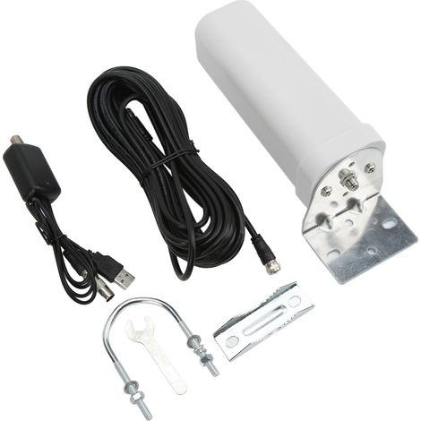 Antenne omnidirectionnelle extérieure KJ-028, étanche IP67, 5 V, gain élevé 25 dBi, signal TV HD 1080p (1/5)
