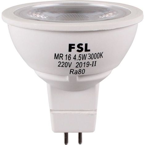 BelleRise - Ampoules LED MR16, 4,5 W, lumière blanche froide, 6500 K, ampoules LED à économie d'énergie, lot de 6 [Classe énergétique F] (1/2)