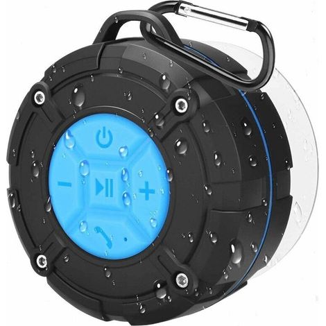 Enceinte Bluetooth Portable,Étanche Haut-Parleur de Douche sans Fil IPX7  Ventouse Puissante