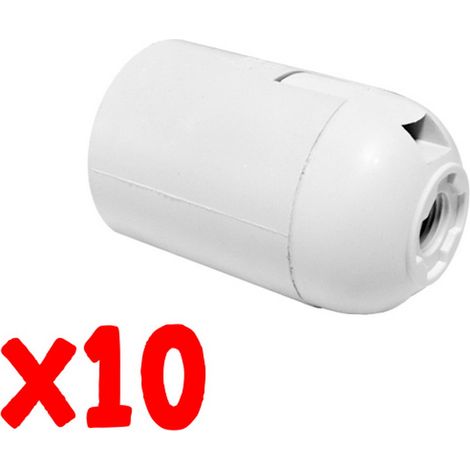 , Blister De 10 Douilles E27 En Pet Blanc Ignifugé, Contacts En Cuivre, Tension Maximale 250 V, Courant Maximal 2 A (1/2)