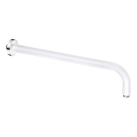 A-qa bras de tête de douche chromée/blanc 400 mm rosace ronde