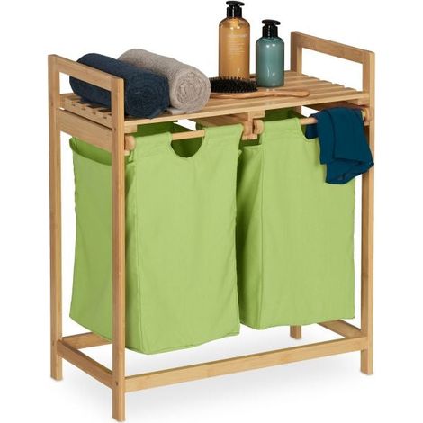 Etagere panier a linge en bambou (1/5)